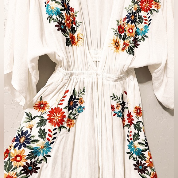 Forever 21 Embroidered Floral Swim Cover Up/Dress - Picture 2 of 5